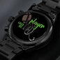 Engraved Design Black Chronograph Watch 2