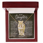 To My Daughter Gold Double Heart Mom 1