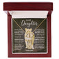 To My Daughter Gold Double Heart Dad 1