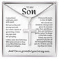 My Son | Grateful to have you - Stainless Steel Cross Necklace