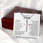 My Son | Grateful to have you - Stainless Steel Cross Necklace