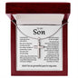 My Son | Grateful to have you - Stainless Steel Cross Necklace