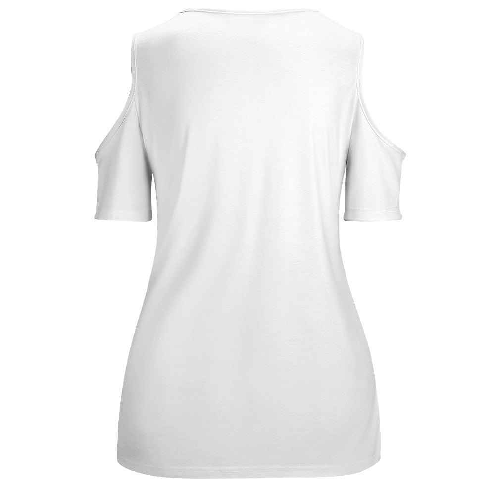 ACT off shoulder U-neck short sleeve top