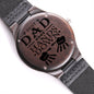 Best Dad Ever Engraved Wooden Watch