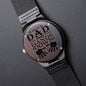 Best Dad Ever Engraved Wooden Watch