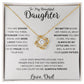 Daugter Dad 2 beautiful Love Knot Necklace