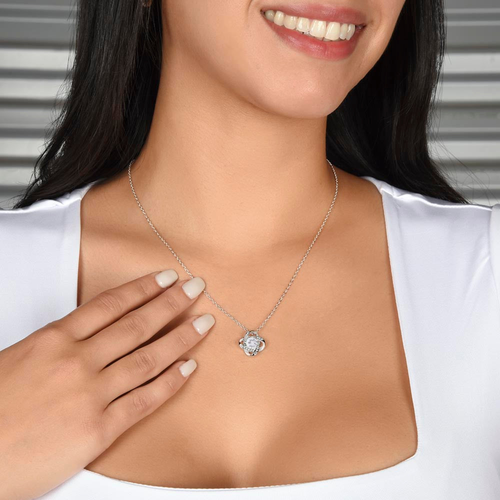 Daugter Dad 2 beautiful Love Knot Necklace