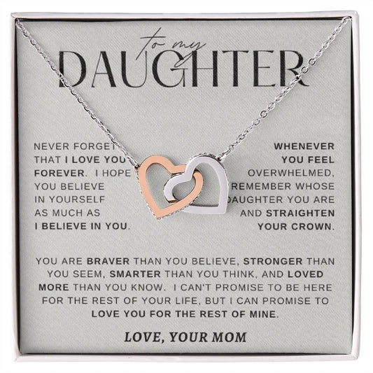 DM1 Beatutiful Inter Locking Heart Necklace