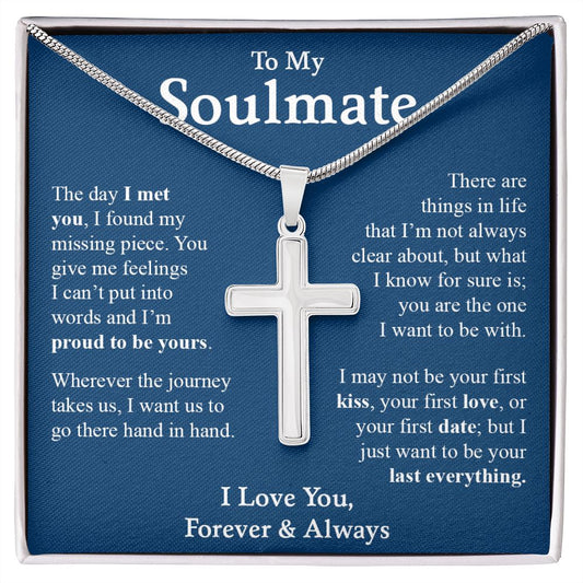 My Soulmate | Proud to be yours - Stainless Steel Cross Necklace